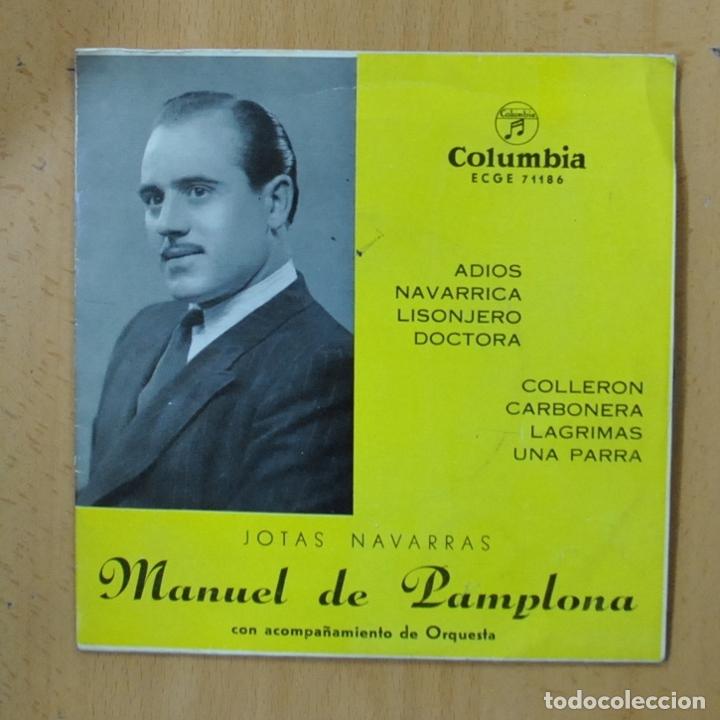 Discos de vinilo: MANUEL DE PAMPLONA - JOTAS NAVARRAS - EP - Foto 1
