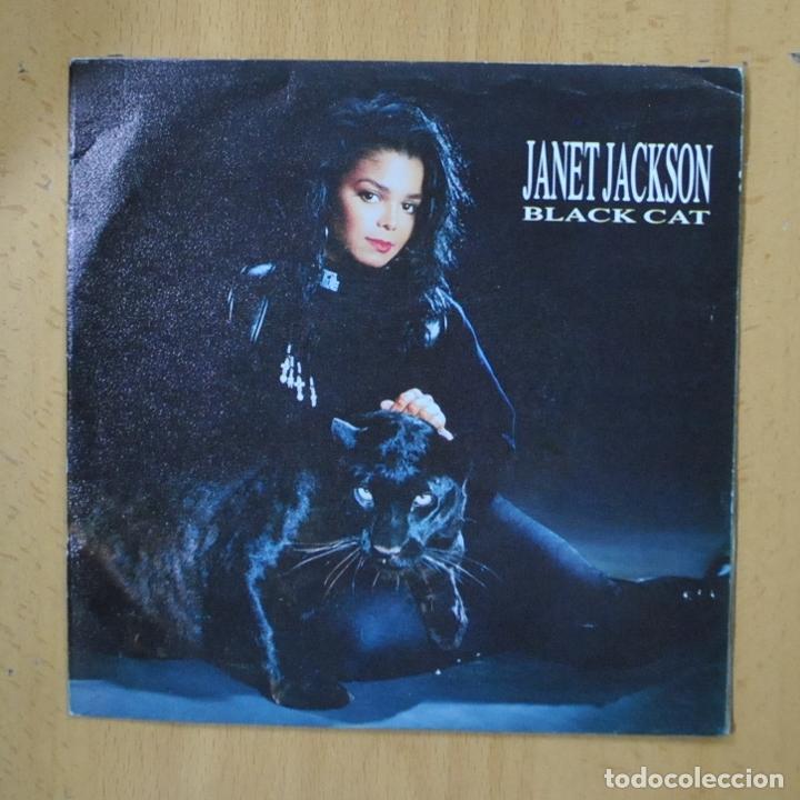 Discos de vinilo: JANET JACKSON - BLACK CAT - SINGLE - Foto 1