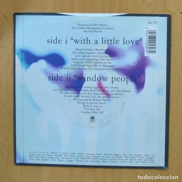 Discos de vinilo: SAM BROWN - WITH A LITTLE LOVE - SINGLE - Foto 2