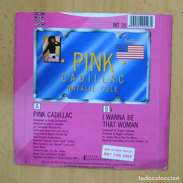 Discos de vinilo: NATALIE COLE - PINK CADILLAC - SINGLE - Foto 2