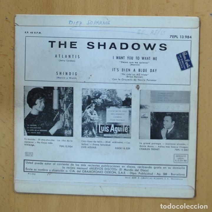 Discos de vinilo: THE SHADOWS - FOOT TAPPING - ATLANTIS + 3 - EP - Foto 2
