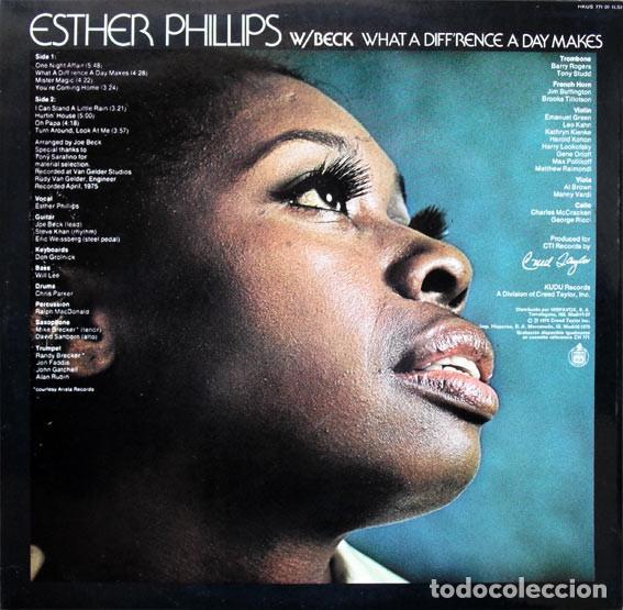 Discos de vinilo: Esther Phillips With Joe Beck &lrm;&ndash; What A Diffrence A Day Makes - Foto 2
