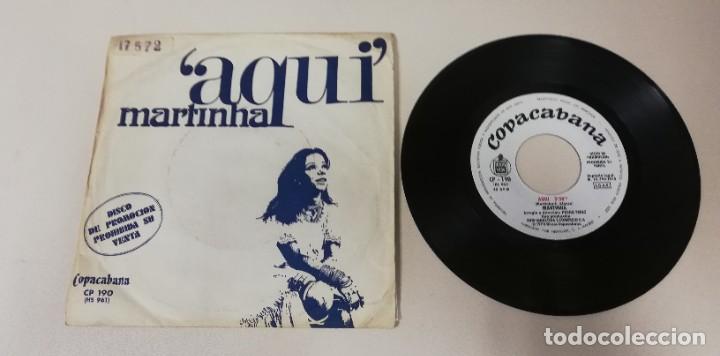 Discos de vinilo: Martinha - Aqui (7&rdquo;, Single, Promo) - Foto 1