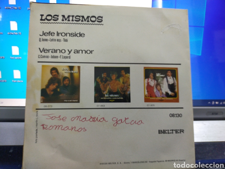 Discos de vinilo: Los mismos single jefe ironside 1972 - Foto 2