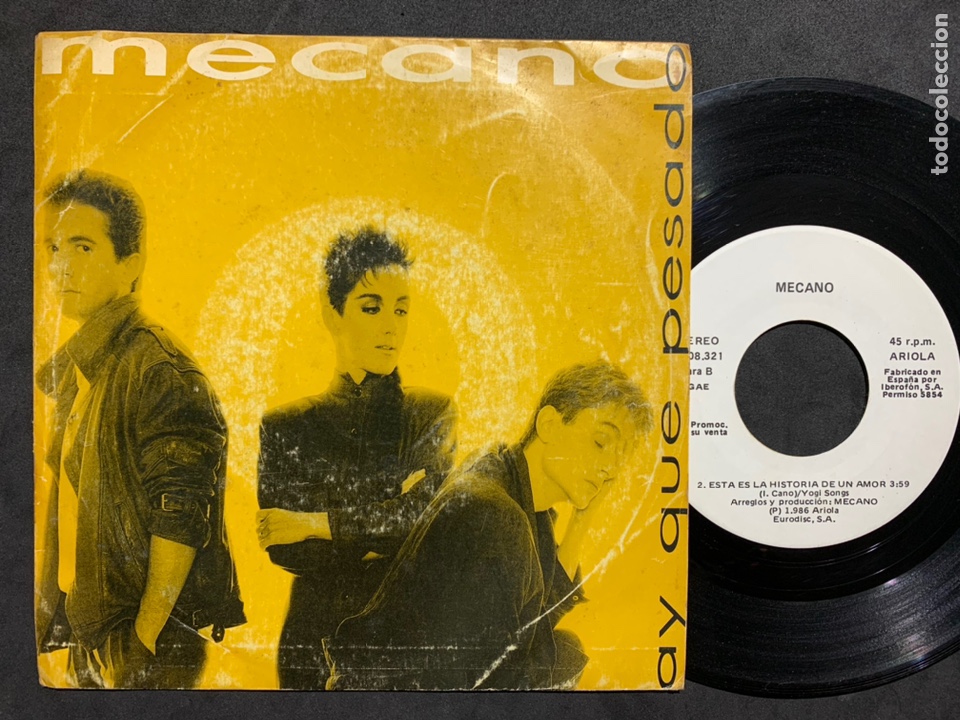 Discos de vinilo: Single Ep Mecano ay que pesado promo - Foto 1