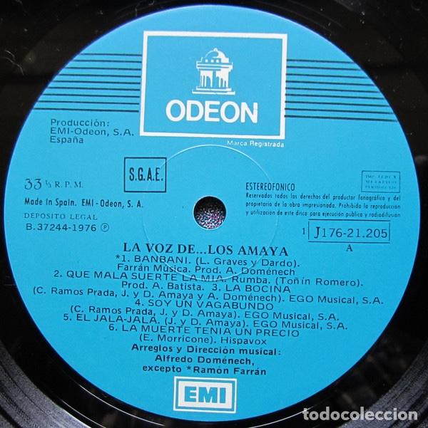 Discos de vinilo: La Voz De... Los Amaya - Los Amaya - Foto 6