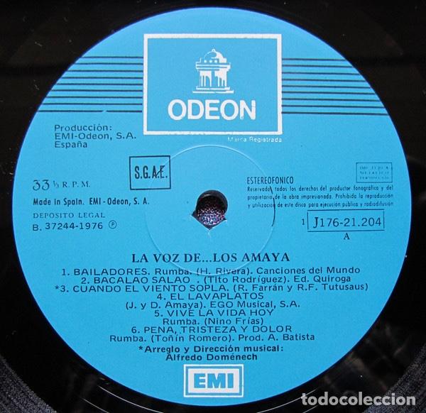 Discos de vinilo: La Voz De... Los Amaya - Los Amaya - Foto 8