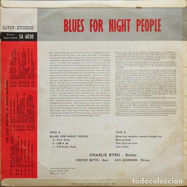 Discos de vinilo: Charlie Byrd &lrm;&ndash; Blues For Night People - Foto 2