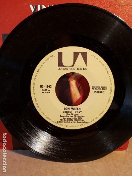 Discos de vinilo: DON Mc LEAN - VINCENT / CASTILLOS EN . - Foto 2