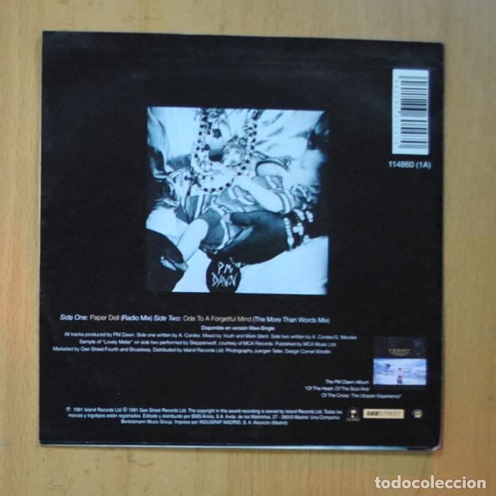 Discos de vinilo: PM DAWN - PAPER DOLL / ODE TO A FORGETH MRD - SINGLE - Foto 2