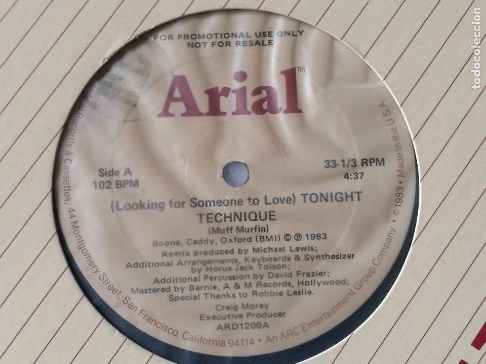 Discos de vinilo: Technique - (Looking For Someone To Love) Tonight - 1983 - Foto 1