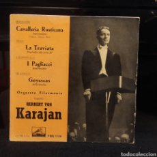 Discos de vinilo: HERBERT VON KARAJAN - CAVALLERIA RUSTICANA + 3 1959. Lote 237930910