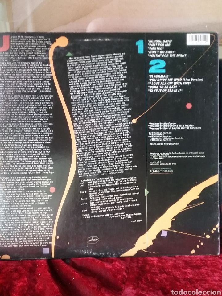 Discos de vinilo: THE RUNAWAYS 1978 Edicion Polygram 1982 - Foto 2