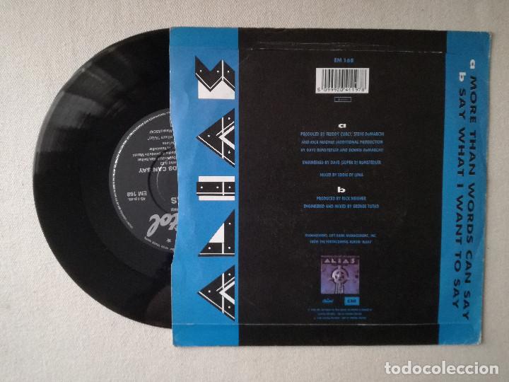 Discos de vinilo: ALIAS - MORE THAN WORDS CAN SAY (EMI) SINGLE PEDIDO MINIMO 7&euro; - Foto 2