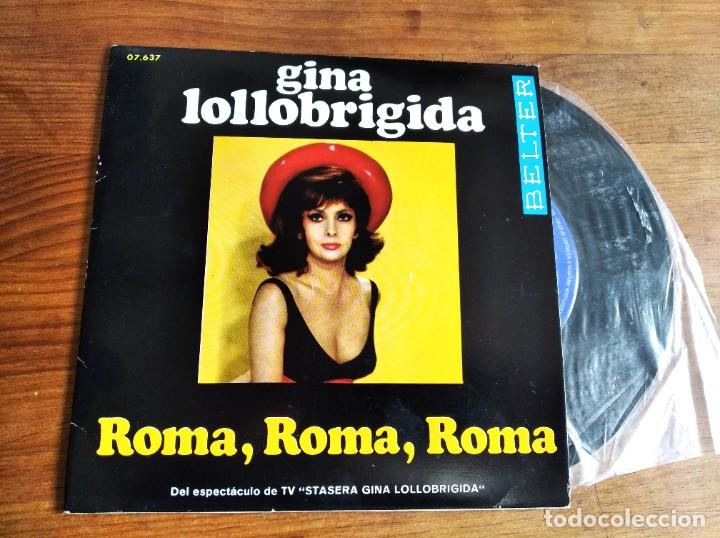 Discos de vinilo: GINA LOLLOBRIGIDA - Roma, Roma, Roma **** COPIA DE ALMAC&Eacute;N POR ESTRENAR, CENTRO CON AGUJERO PEQUE&Ntilde;O!