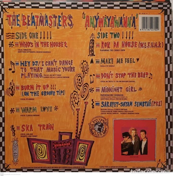 Discos de vinilo: The Beatmasters &lrm;&ndash; Anywayawanna - Foto 2