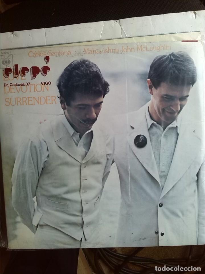 Discos de vinilo: SANTANA JOHN MCLAUGHLIN LOVE DEVOTION SURRENDER 1973 GATEFOLD - Foto 1