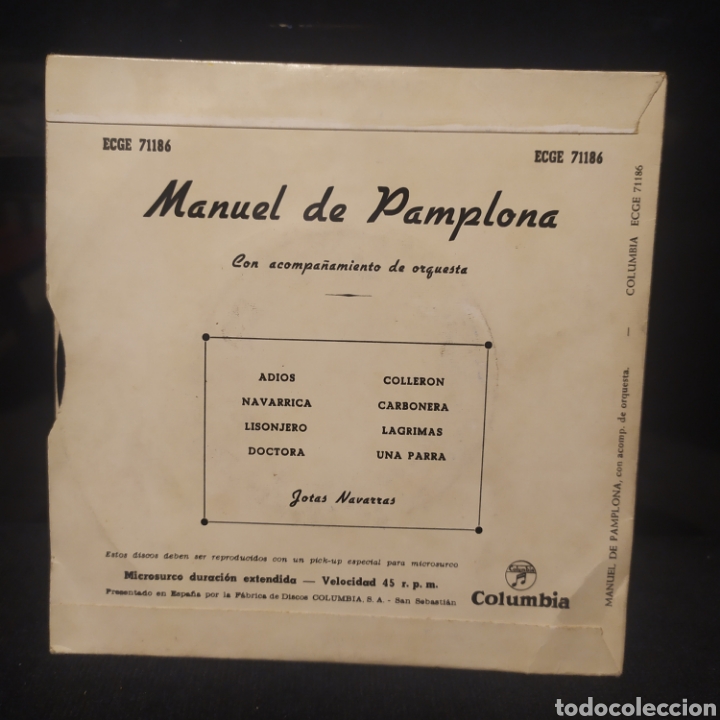 Discos de vinilo: Manuel De Pamplona - Jotas Navarras - Foto 2