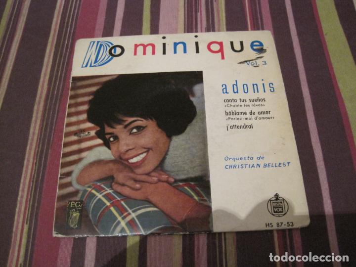 Discos de vinilo: EP DOMINIQUE ADONIS HISPAVOX 8753 - Foto 1