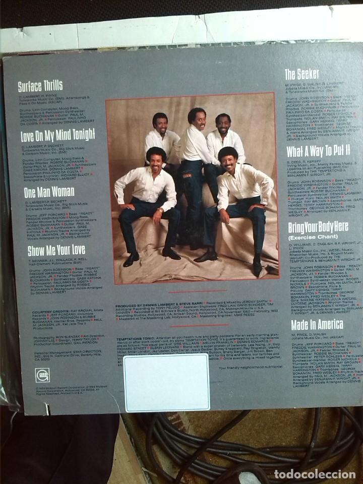 Discos de vinilo: THE TEMPTATIONS - SURFACE THRILLS 1983 USA - Foto 2