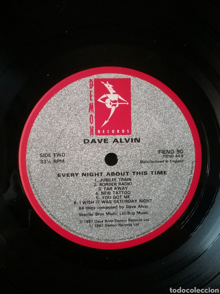 Discos de vinilo: DAVE ALVIN 1987 DEMON RECORDS - Foto 5