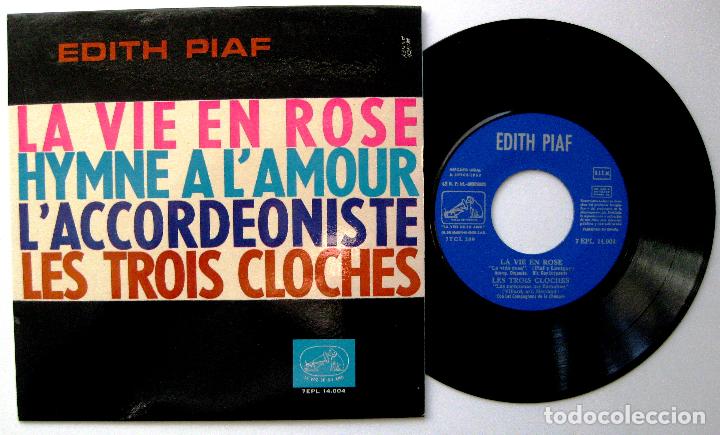 Discos de vinilo: Edith Piaf - La Vie En Rose +3 - EP La Voz De Su Amo 1963 BPY Como Nuevo - Foto 1 - 238205140