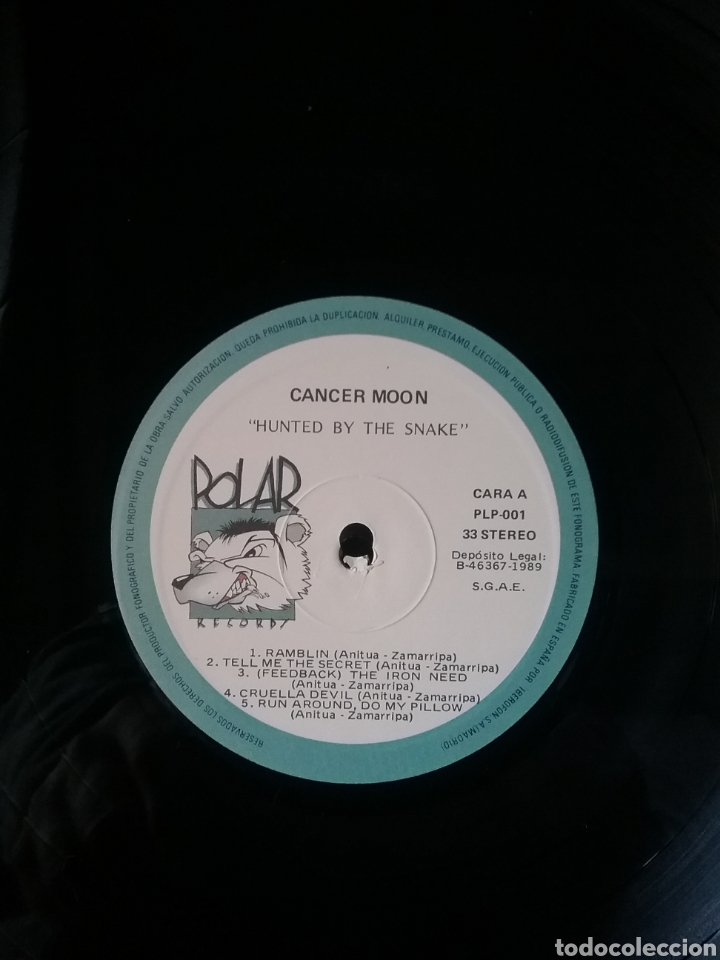 Discos de vinilo: CANCER MOON 1990 Polar Records - Foto 6