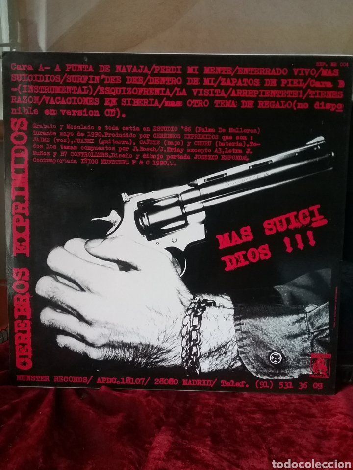 Discos de vinilo: CEREBROS EXPRIMIDOS 1990 Munster Records - Foto 2