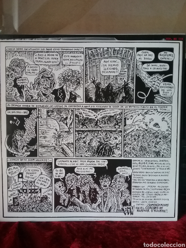 Discos de vinilo: CEREBROS EXPRIMIDOS 1990 Munster Records - Foto 3
