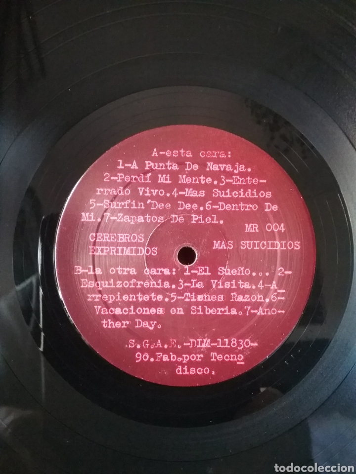 Discos de vinilo: CEREBROS EXPRIMIDOS 1990 Munster Records - Foto 6