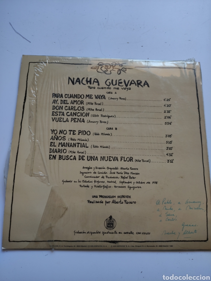 Discos de vinilo: Nacha Guevara para cuando me vaya - Foto 2