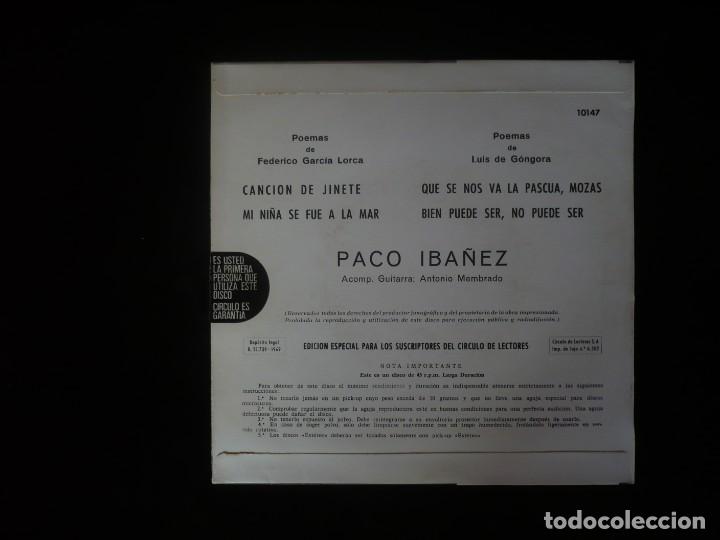 Discos de vinilo: paco iba&ntilde;ez - cancion de jinete - como nuevo - Foto 2