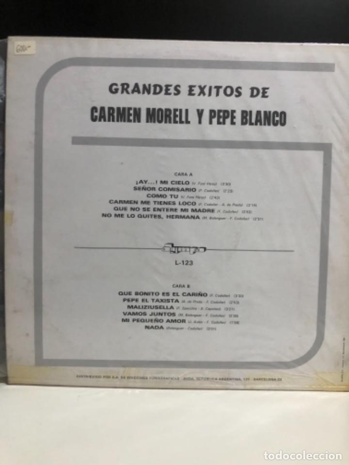 Discos de vinilo: Disco vinilo Grandes &eacute;xitos de Carmen Morell y Pepe Blanco - Foto 2