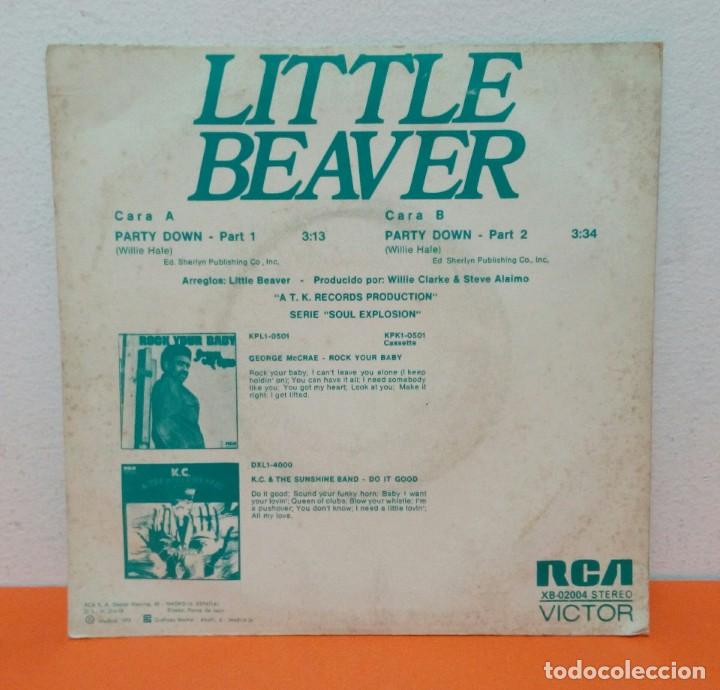 Discos de vinilo: Little Beaver- Party down- partes 1 & 2- single vinilo - Foto 2