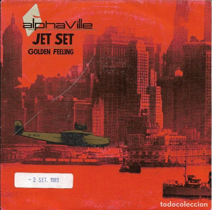 Discos de vinilo: ALPHAVILLE - JET SET + GOLDEN FEELING SINGLE SPAIN 1985 - Foto 1