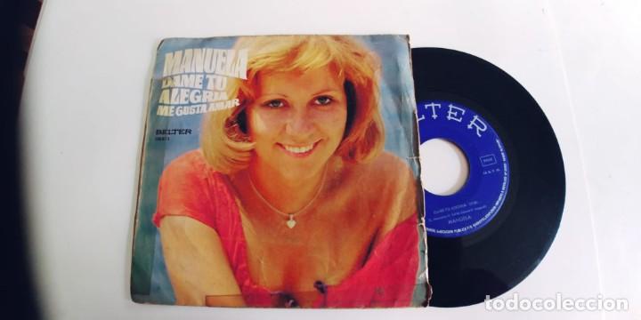 Discos de vinilo: MANUELA-SINGLE DAME TU ALEGRIA - Foto 1