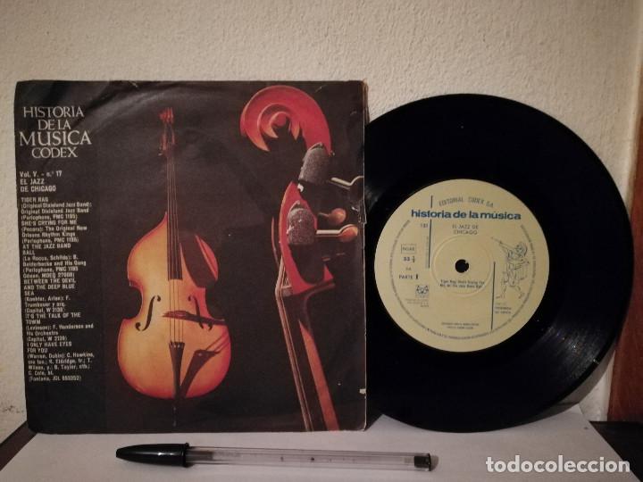 Discos de vinilo: ANTIGUO SINGLE - HISTORIA DE LA MUSICA - CODEX - EL JAZZ DE CHICAGO - Foto 1