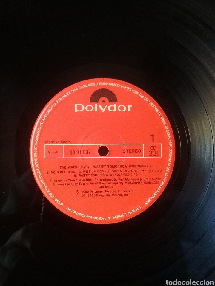 Discos de vinilo: THE WAITRESSES 1982 Polydor Records - Foto 4