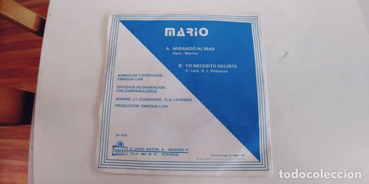 Discos de vinilo: MARIO-SINGLE MIRANDO AL MAR - Foto 2