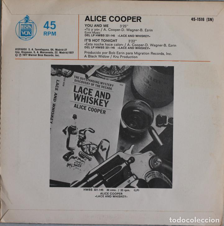 Discos de vinilo: ALICE COOPER//YOU AND ME//SINGLE//1977 - Foto 2