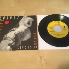 Discos de vinilo: VICKY LARRAZ - LOVE IS IN MY EYES - RADIO PROMO SINGLE 7” - 1989 ESPAÑA. Lote 238481485