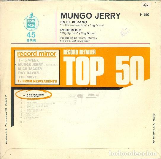 Discos de vinilo: Mungo Jerry &lrm;&ndash; En El Verano / Poderoso - Foto 2