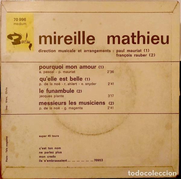 Discos de vinilo: Mireille Mathieu &lrm;&ndash; Pourquoi Mon Amour - Foto 2