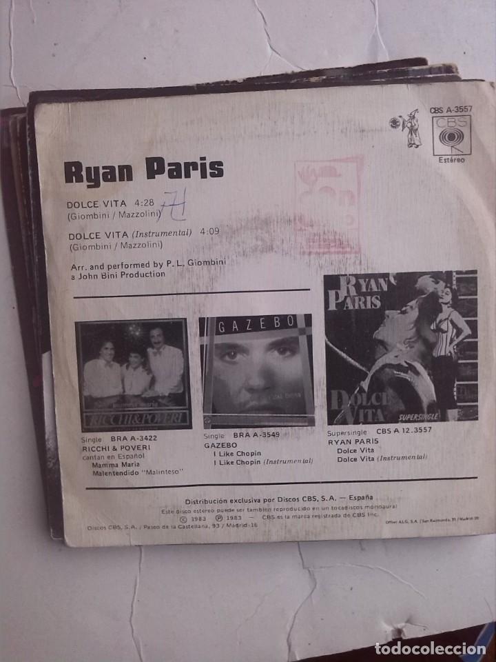 Discos de vinilo: RYAN PARIS - DOLCE VITA SINGLE 7&rdquo; - Foto 2
