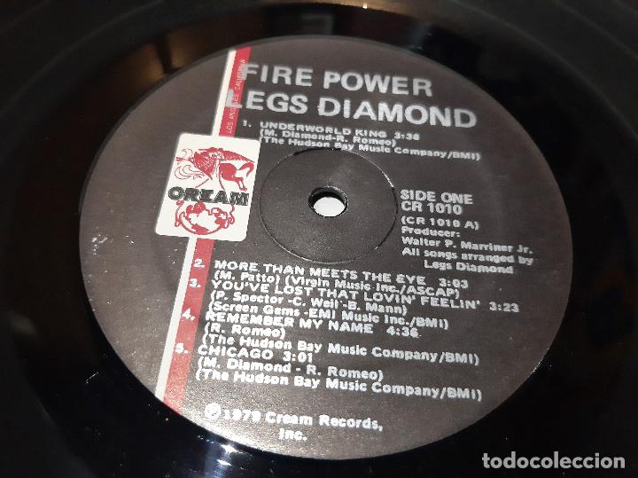 Discos de vinilo: LEGS DIAMOND -FIRE POWER- (1979) LP DISCO VINILO - Foto 3