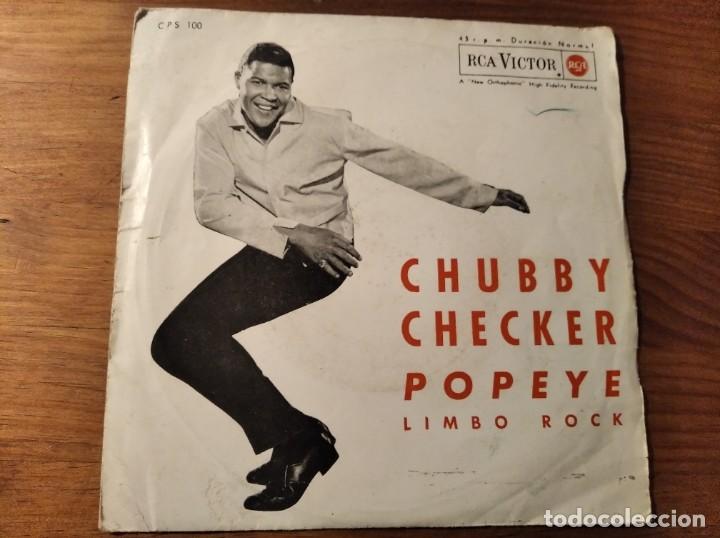 Discos de vinilo: CHUBBY CHECKER - Popeye ** RARO SINGLE ESPA&Ntilde;OL 1962! - Foto 1