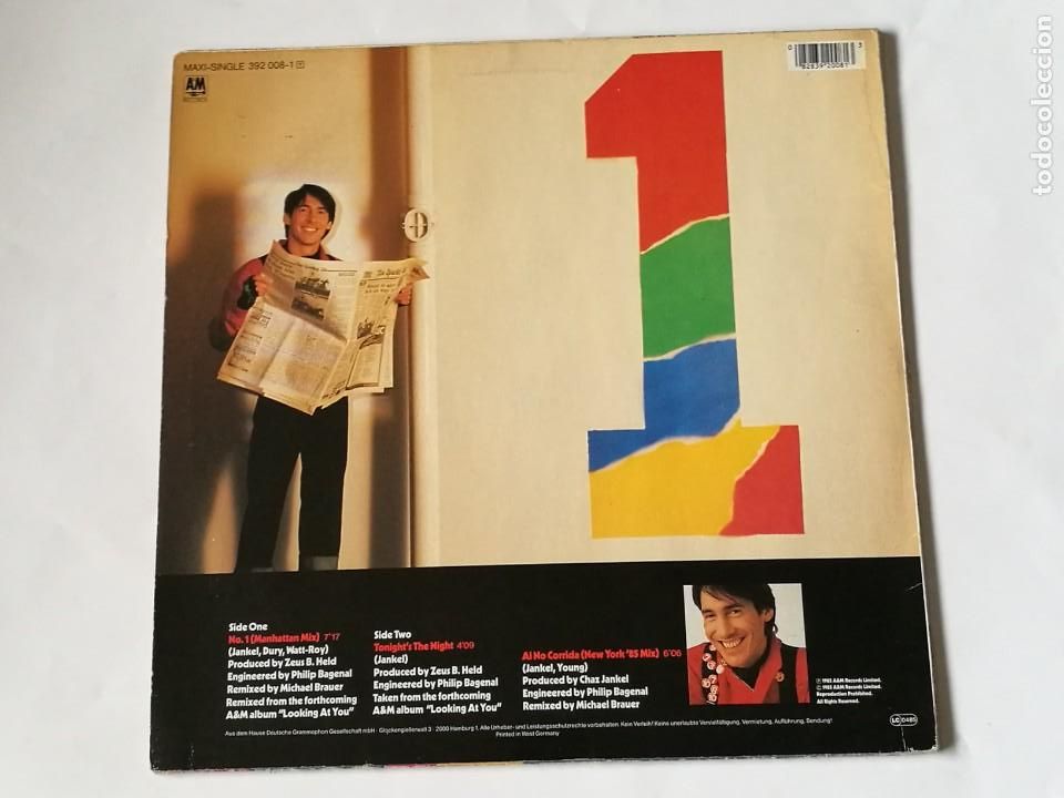 Discos de vinilo: Chaz Jankel - No. 1 - 1985 - Foto 2