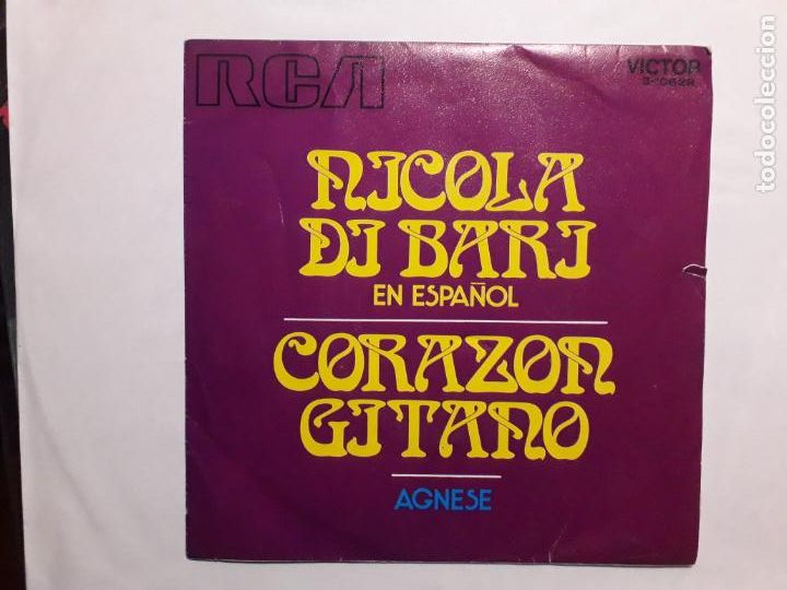 Discos de vinilo: Nicola di bari - corazon gitano + agnese - Foto 1
