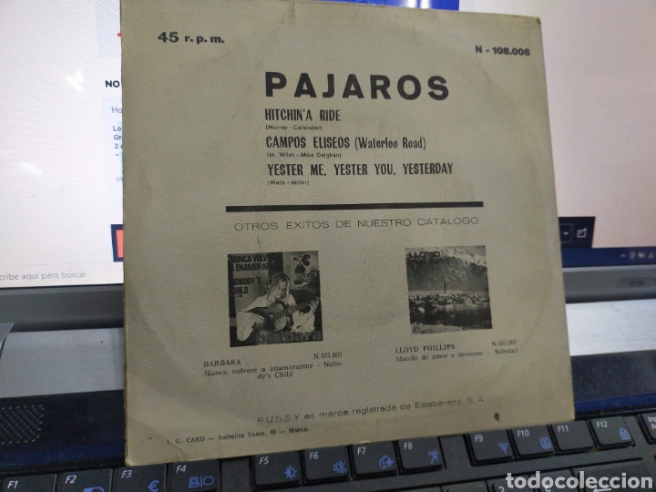 Discos de vinilo: P&aacute;jaros EP hitchin a Ride + 2 1970 - Foto 2