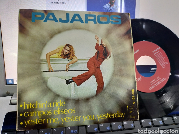 Discos de vinilo: P&aacute;jaros EP hitchin a Ride + 2 1970 - Foto 1